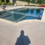 Framing being installed for our pool covers