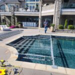 Framing being installed for our pool covers