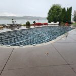 Framing being installed for our pool covers