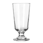 An empty tall Optic Water Glass from the 20 rack series, showcasing a clear cylindrical body and a sturdy round base, stands upright against a plain white background. Available for rental through T3 Event Rentals, catering to Forsyth County events.
