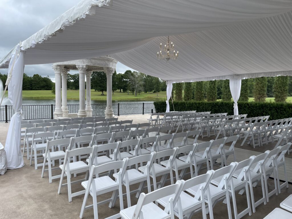 tent draping and tent liners installation