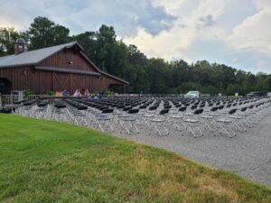 Black Aluminum Chairs for graduation ceremony