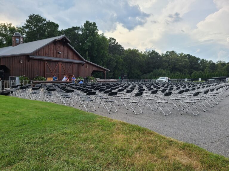 Black Aluminum Chairs for graduation ceremony