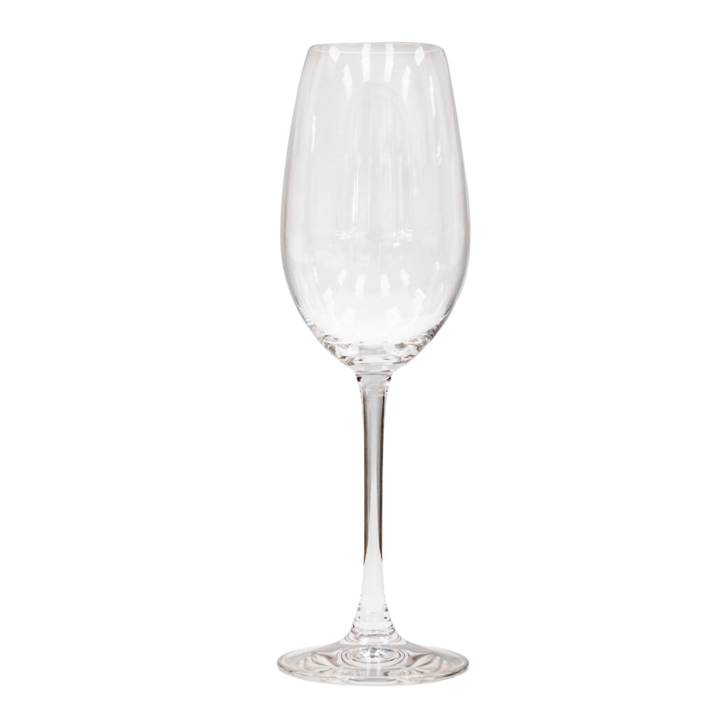 Rent a Riedel Champagne Glass from T3 Event Rentals in Forsyth County—long stem, rounded bowl, perfect for your event.