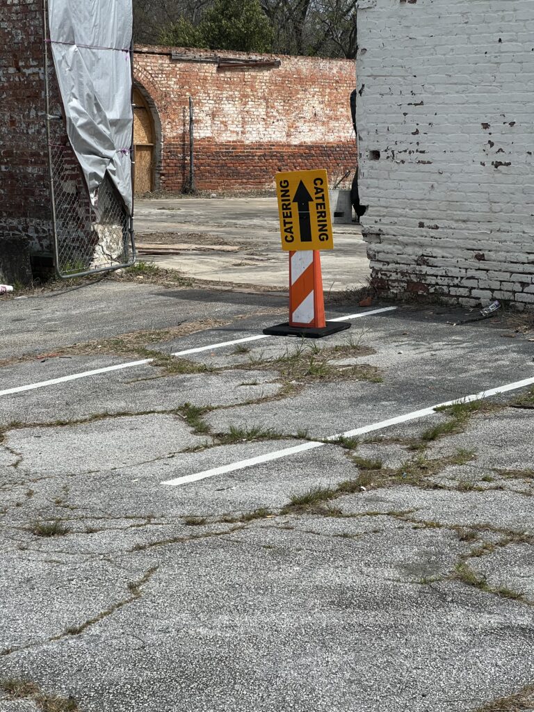 Catering Sign for Film Location Rental Service