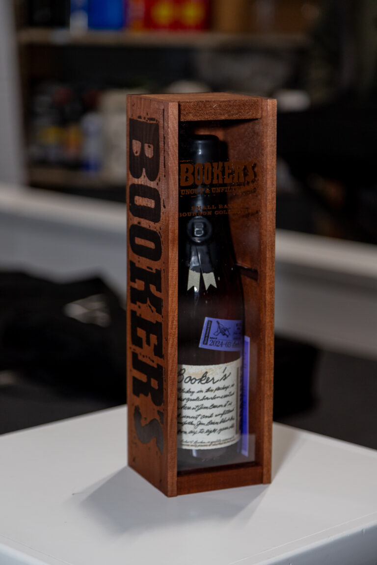 A bottle of Bookers