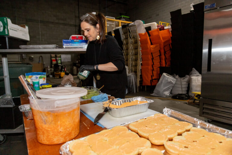Private chef preparing food for an event