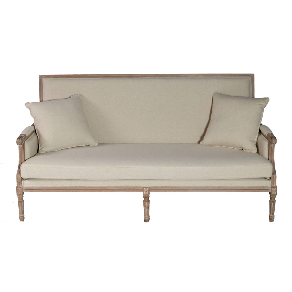 Roswell Sofa Ivory – 2-Seater Lounge Furniture for Event Rental