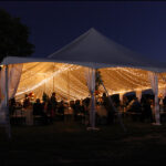 Event lighting rental – twinkle lights under canopy