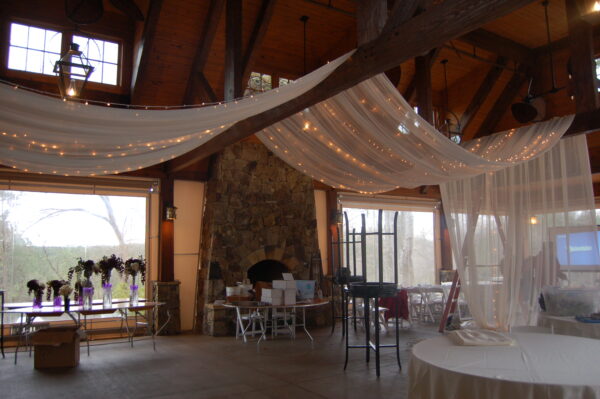 String lights rental for event tents