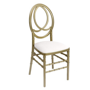 Gold Phoenix Chair with white cushion