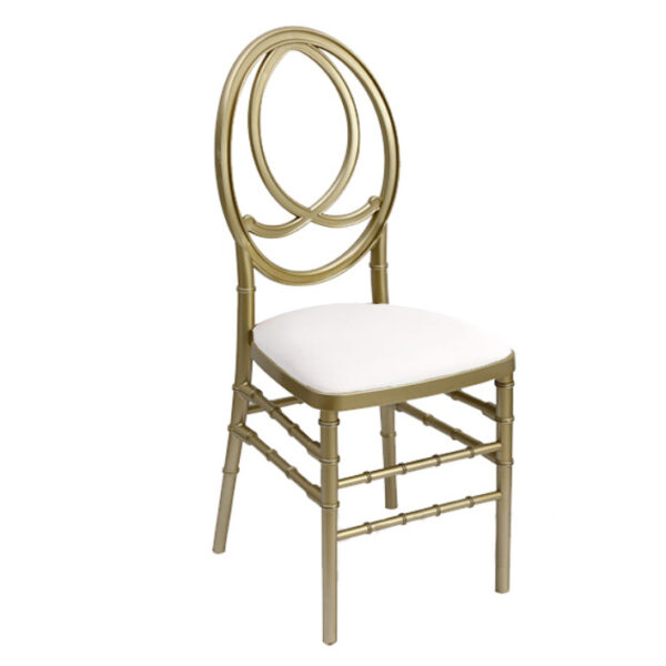 Gold Phoenix Chair with white cushion