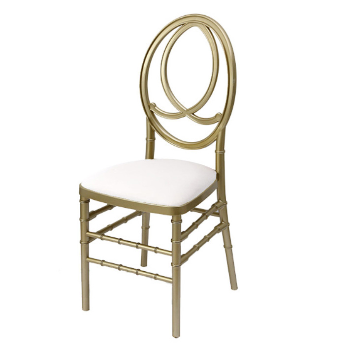 Gold Phoenix Chair with white cushion