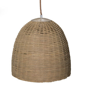 Wicker Chandelier rental with natural handwoven design