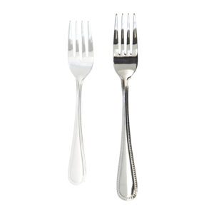 Silver Beaded Dinner Fork, rented by T3 Event Rentals