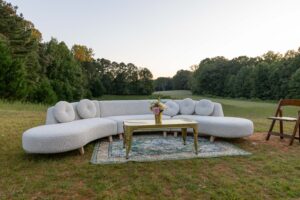 lounge furniture rental setup for events by T3 Event Rentals