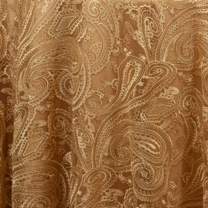 Gold Paisley Lace Linens