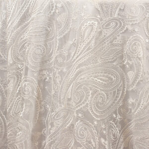 White Paisley Lace Linens