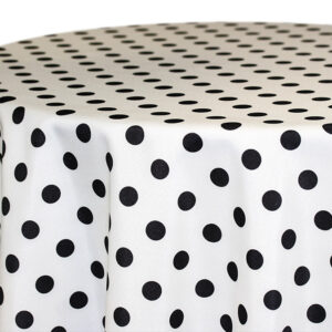 White & Black Polka Dot Linens