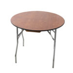 36 inch round wood folding table