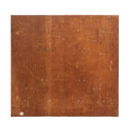 Five by five wood square table top seen from above